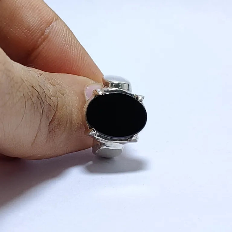 Real Aqeeq Silver (Chandi) Ring