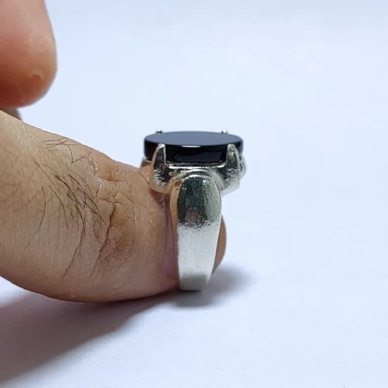 Real Aqeeq Silver (Chandi) Ring